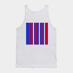 Lines red, white on blue Tank Top